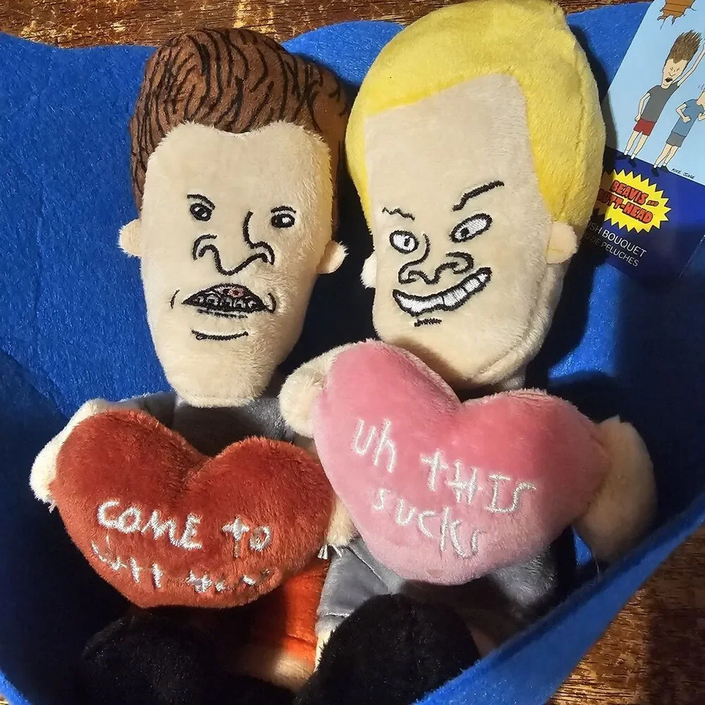 Beavis And Butthead Valentines Plush Bouquet, Rare Ltd Edition Brand NWT MTV ￼